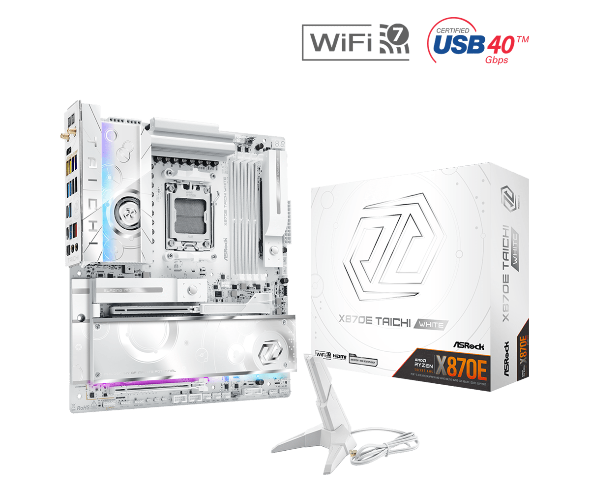 X870E Taichi White Photos